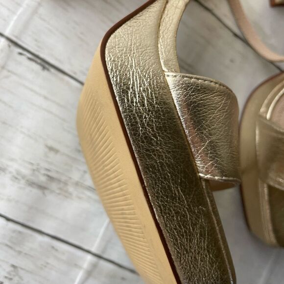 BP Noella Platform Heels Platforms Gold Size 8.5 - Picture 6 of 11